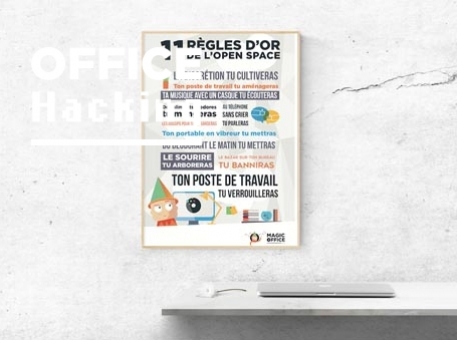 Affiche : &#34;Les 11 règles d&#039;or de l&#039;open space&#34;